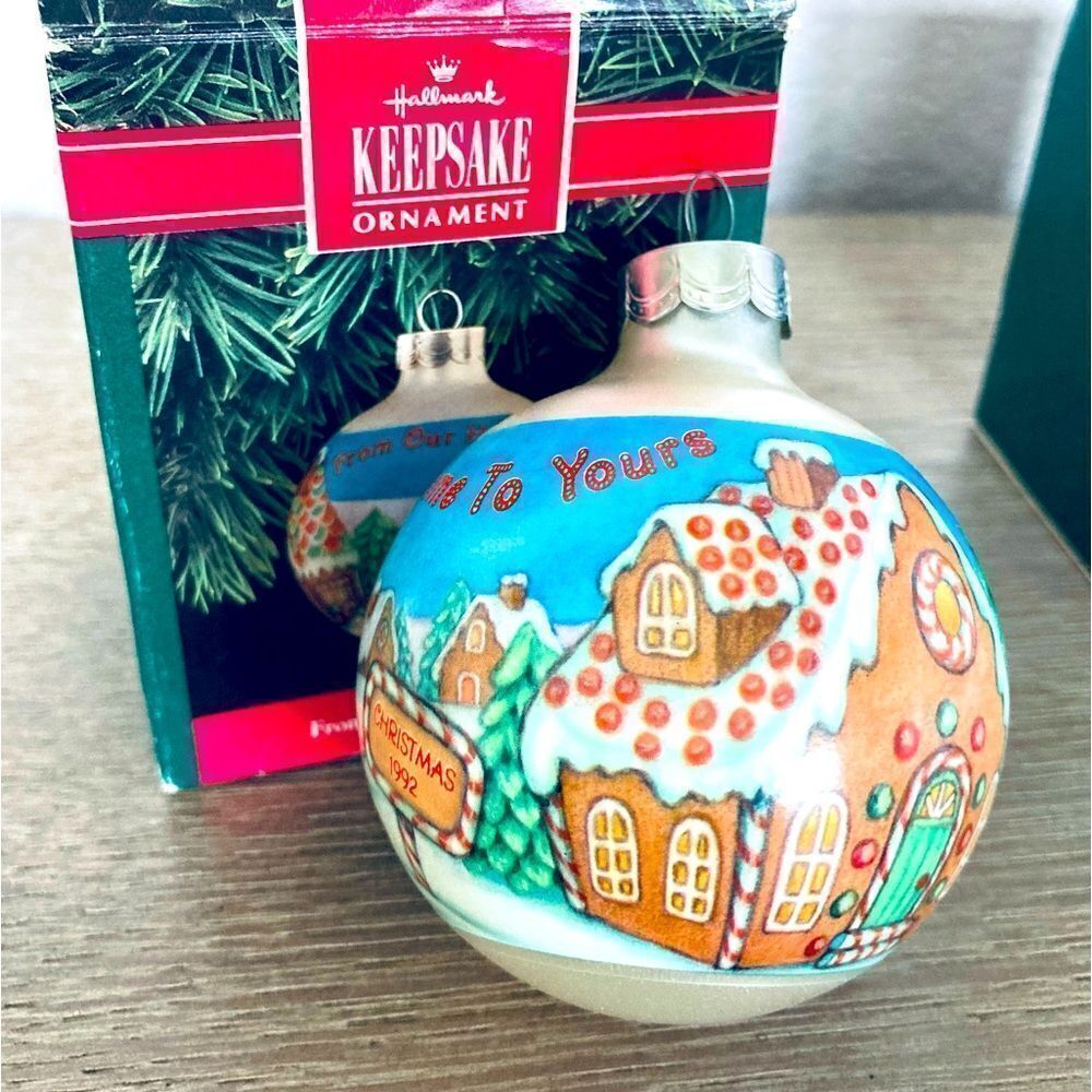 Christmas Hallmark Vintage From Our Home to Yours Ornament 1992